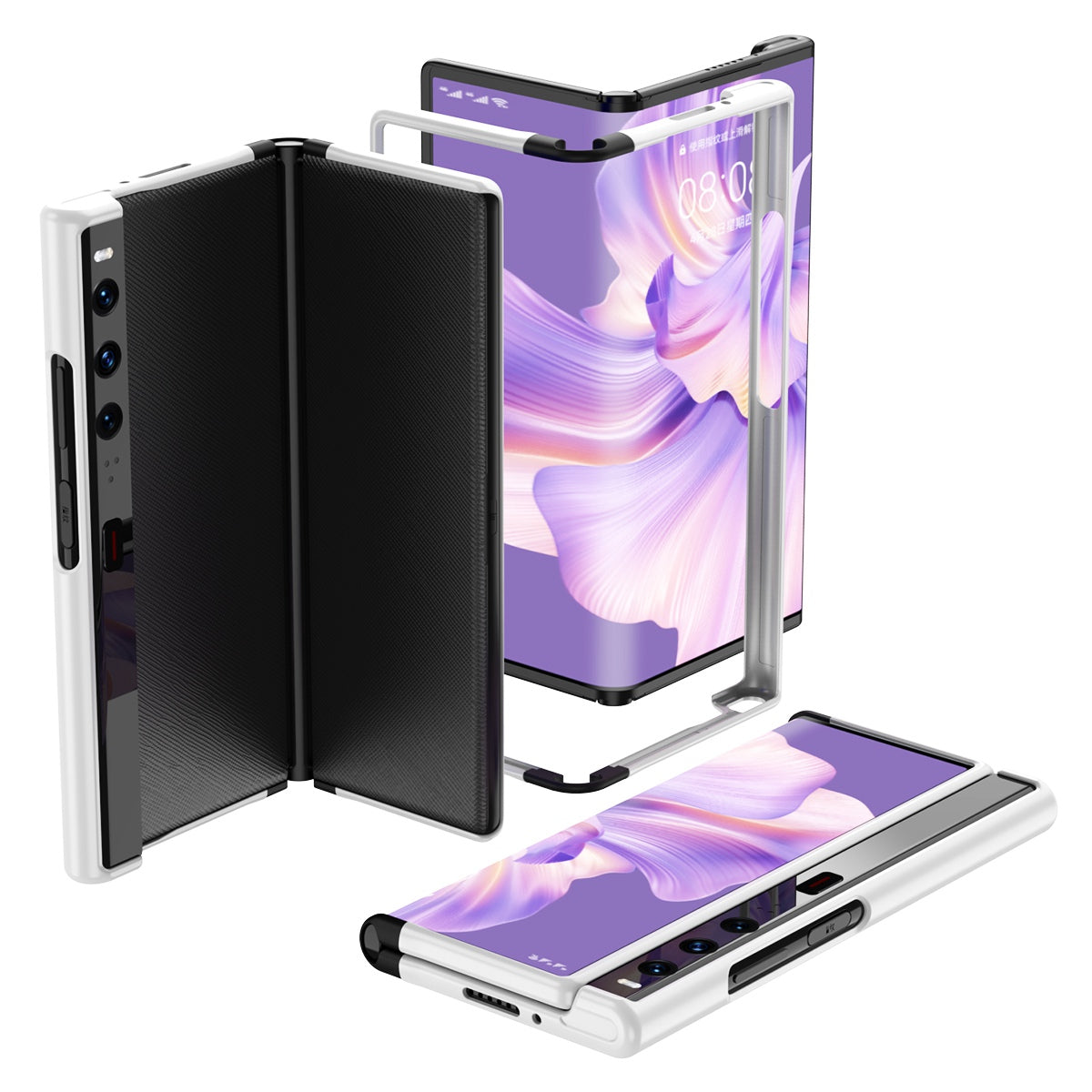 For Huawei Mate Xs 2 Bumper Frame Cover Scratch-Resistant PC +TPU Raised Edge Protection Folding Case