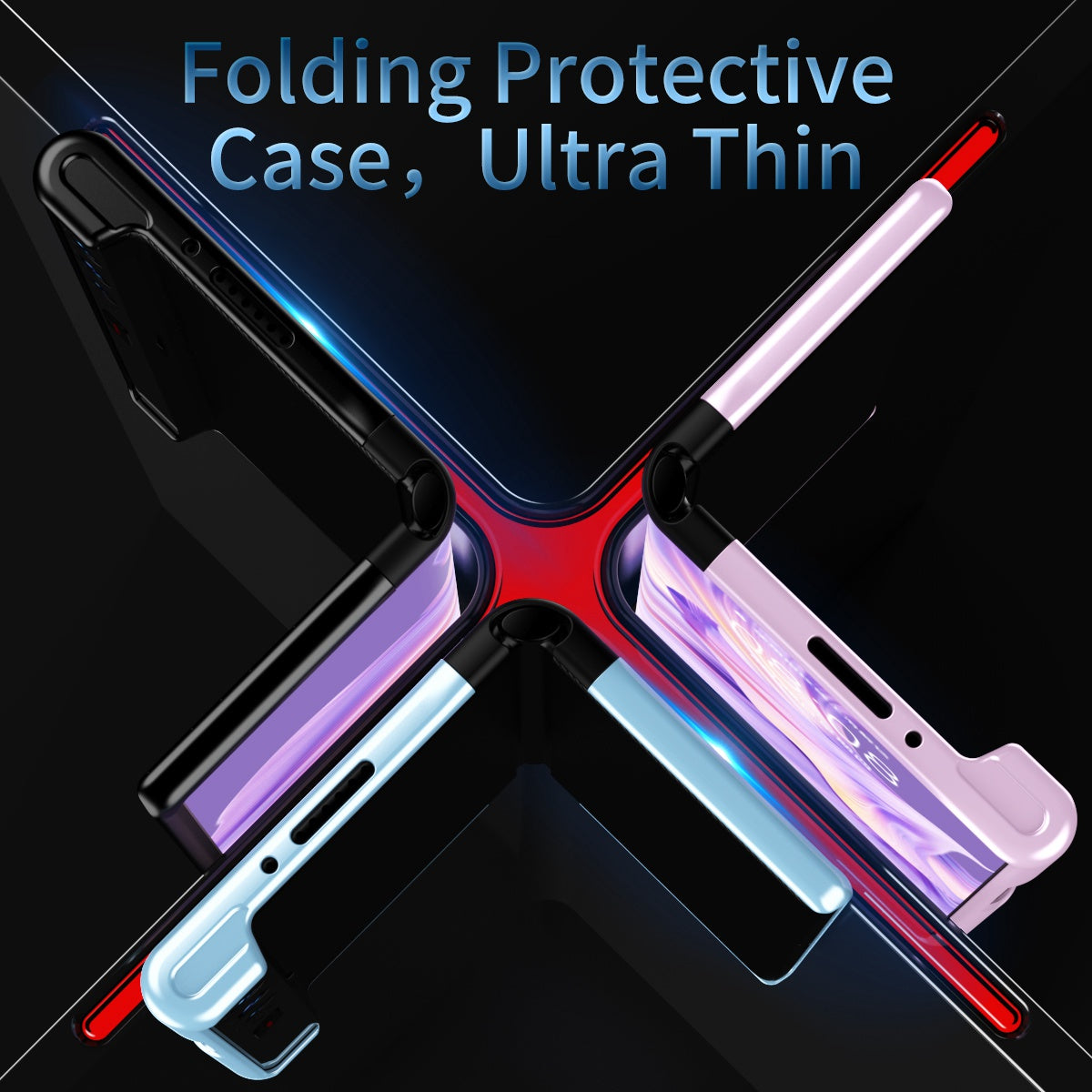 For Huawei Mate Xs 2 Bumper Frame Cover Scratch-Resistant PC +TPU Raised Edge Protection Folding Case