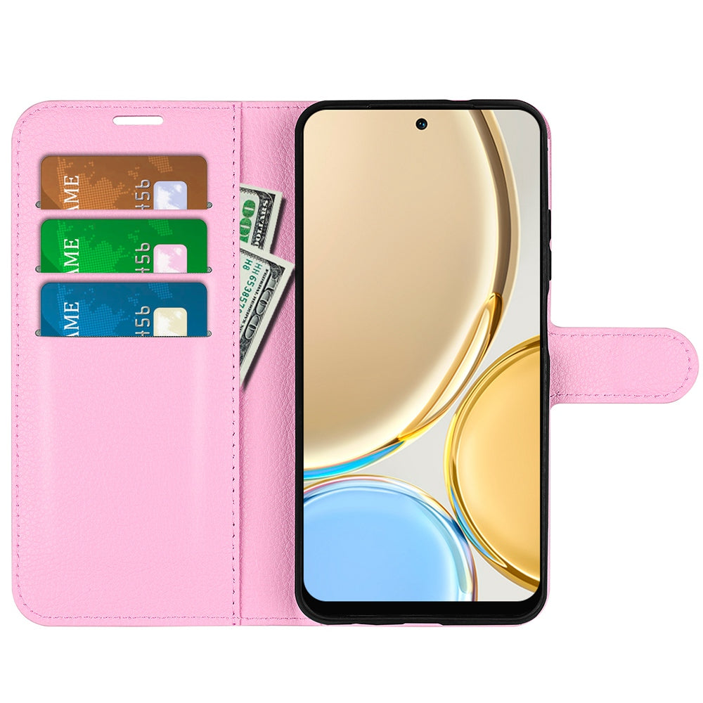 For Honor X30/Magic 4 Lite 5G Litchi Texture Phone Case Foldable Stand PU Leather Wallet Soft Shell Mobile Phone Cover