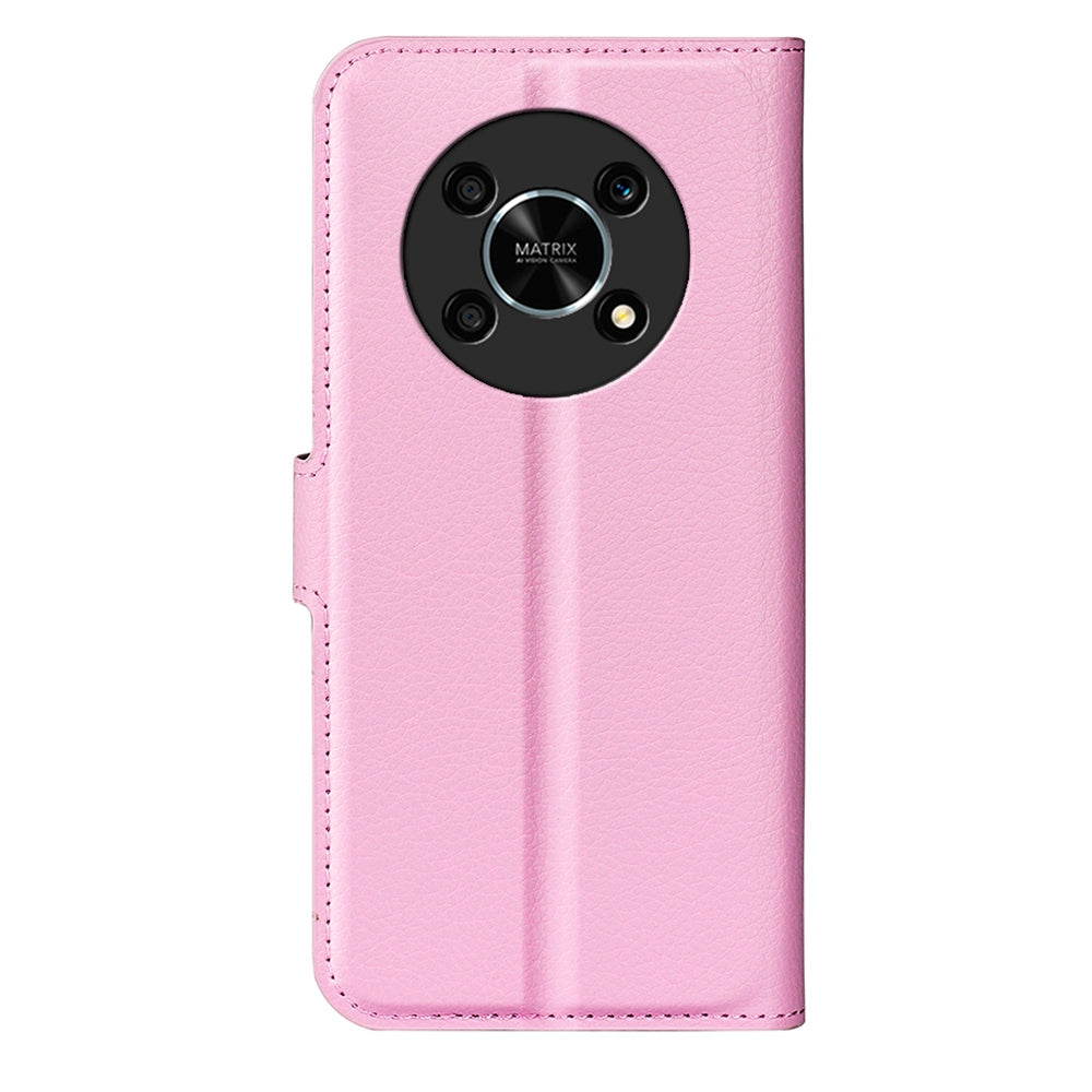 For Honor X30/Magic 4 Lite 5G Litchi Texture Phone Case Foldable Stand PU Leather Wallet Soft Shell Mobile Phone Cover