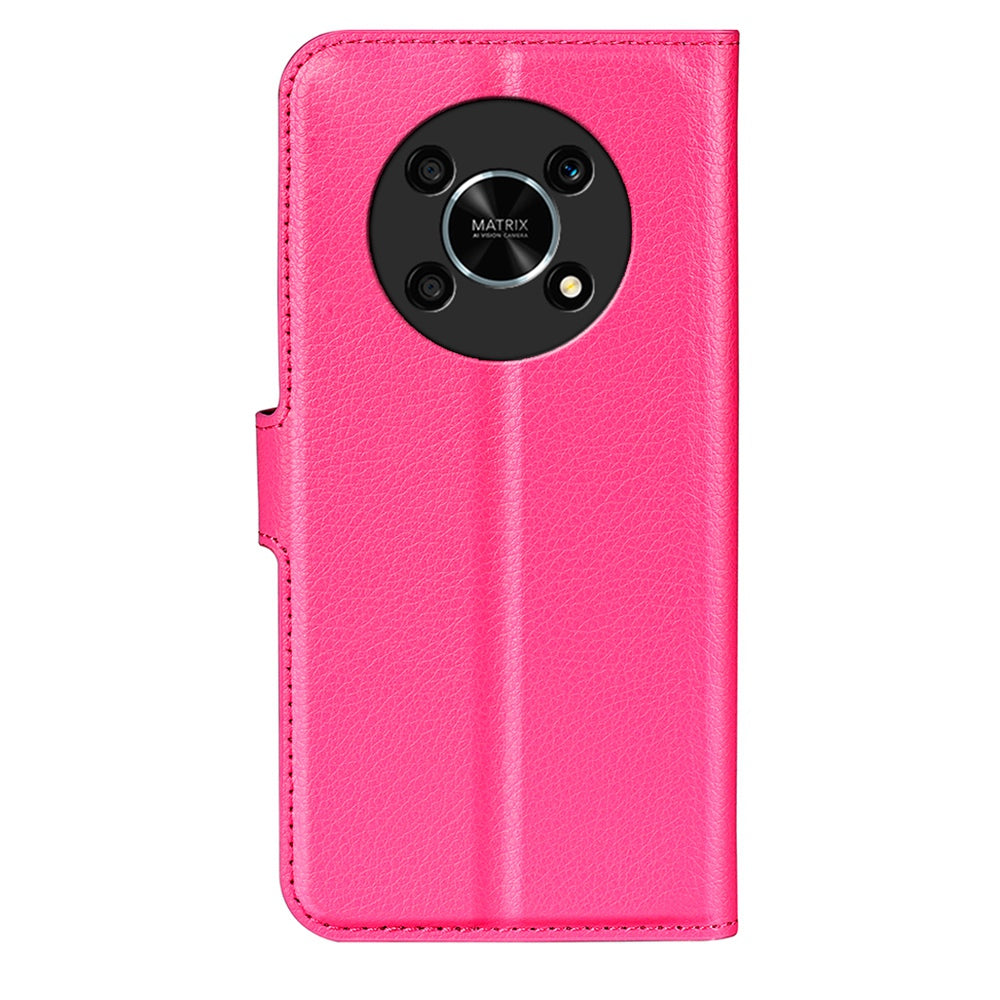 For Honor X30/Magic 4 Lite 5G Litchi Texture Phone Case Foldable Stand PU Leather Wallet Soft Shell Mobile Phone Cover