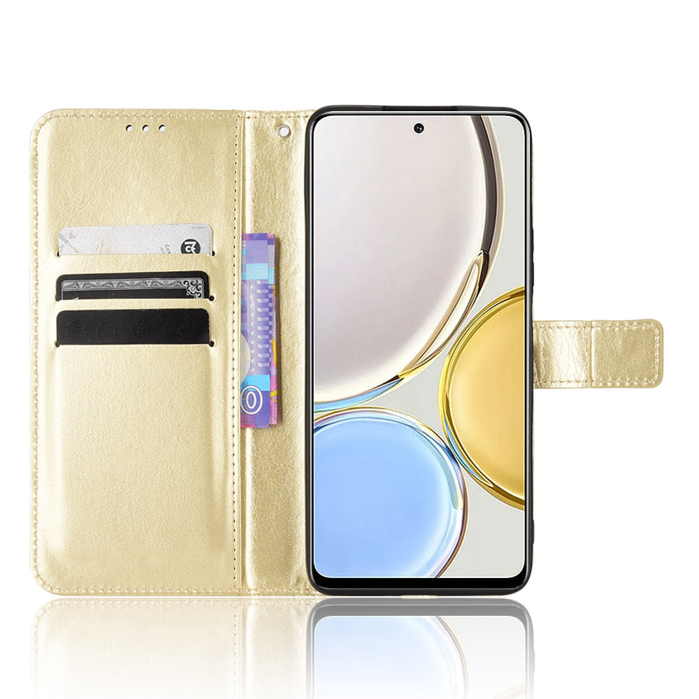 For Honor X9 4G/5G/Magic4 Lite 4G/5G/X30 5G PU Leather Magnetic Case Crazy Horse Texture Inner TPU Anti-Scratch Stand Wallet Cover with Strap