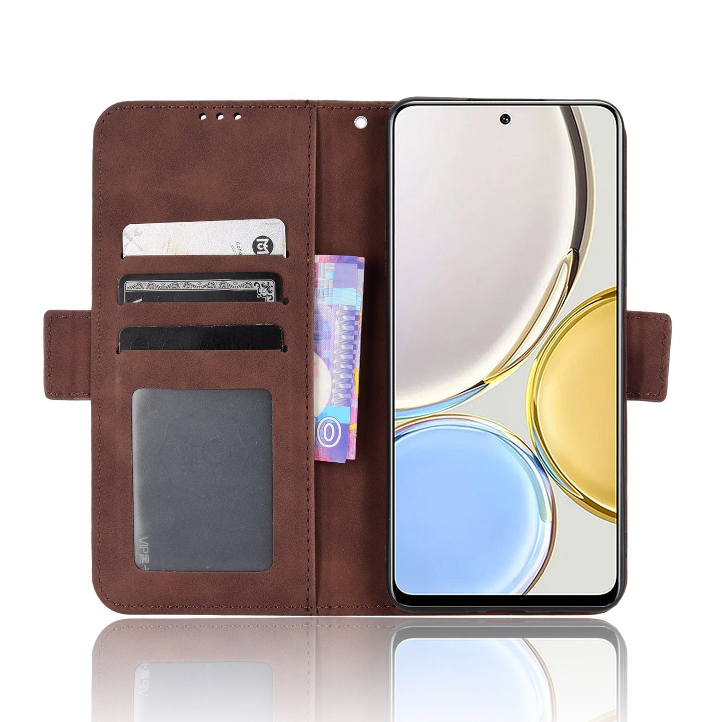 For Honor X9 4G/5G/Magic4 Lite 4G/5G/X30 5G PU Leather Flip Stand Case Magnetic Closure Multi-Card Slot Holder Wallet Cover