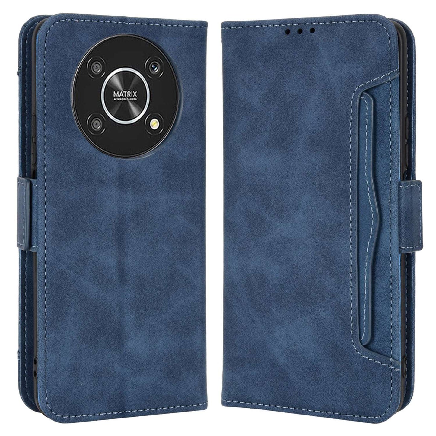 For Honor X9 4G/5G/Magic4 Lite 4G/5G/X30 5G PU Leather Flip Stand Case Magnetic Closure Multi-Card Slot Holder Wallet Cover