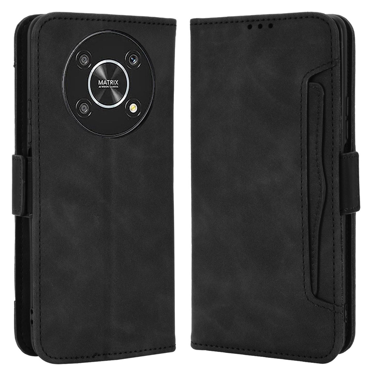 For Honor X9 4G/5G/Magic4 Lite 4G/5G/X30 5G PU Leather Flip Stand Case Magnetic Closure Multi-Card Slot Holder Wallet Cover