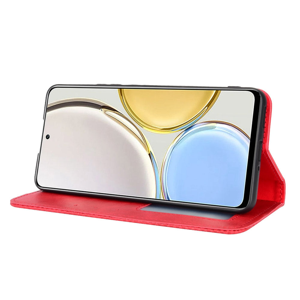 For Honor X9 4G/5G/Magic4 Lite 4G/5G/X30 5G Retro Series Wallet Case PU Leather Magnetic Auto Closing Stand Flip Folio Phone Cover