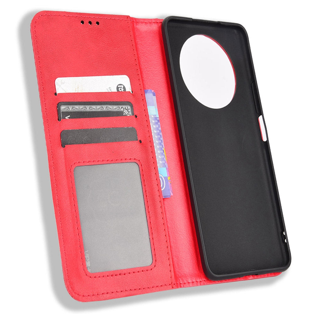 For Honor X9 4G/5G/Magic4 Lite 4G/5G/X30 5G Retro Series Wallet Case PU Leather Magnetic Auto Closing Stand Flip Folio Phone Cover