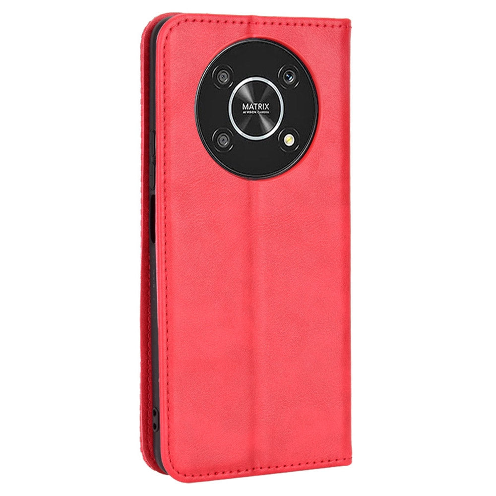 For Honor X9 4G/5G/Magic4 Lite 4G/5G/X30 5G Retro Series Wallet Case PU Leather Magnetic Auto Closing Stand Flip Folio Phone Cover