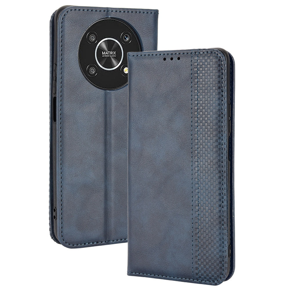 For Honor X9 4G/5G/Magic4 Lite 4G/5G/X30 5G Retro Series Wallet Case PU Leather Magnetic Auto Closing Stand Flip Folio Phone Cover