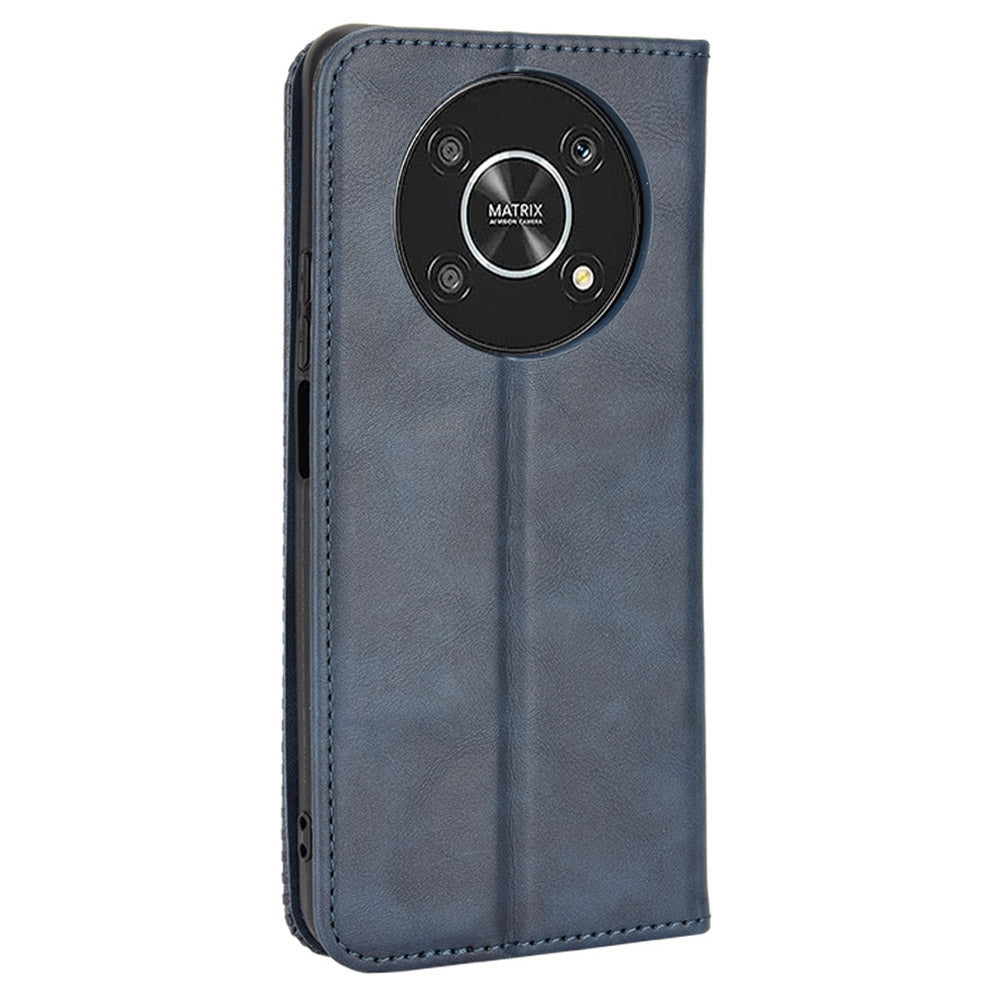 For Honor X9 4G/5G/Magic4 Lite 4G/5G/X30 5G Retro Series Wallet Case PU Leather Magnetic Auto Closing Stand Flip Folio Phone Cover