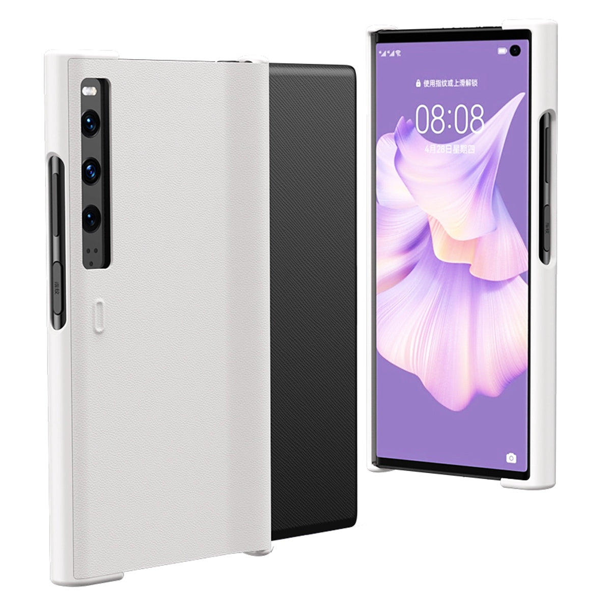 For Huawei Mate Xs 2 PU Leather Hard PC Shockproof Cover Stand Anti-Fall Folding Protective Phone Case
