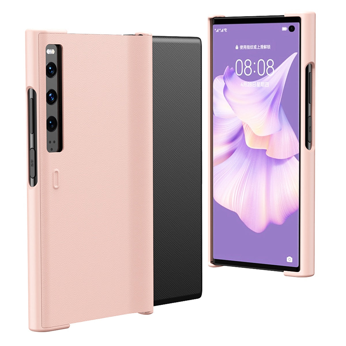 For Huawei Mate Xs 2 PU Leather Hard PC Shockproof Cover Stand Anti-Fall Folding Protective Phone Case