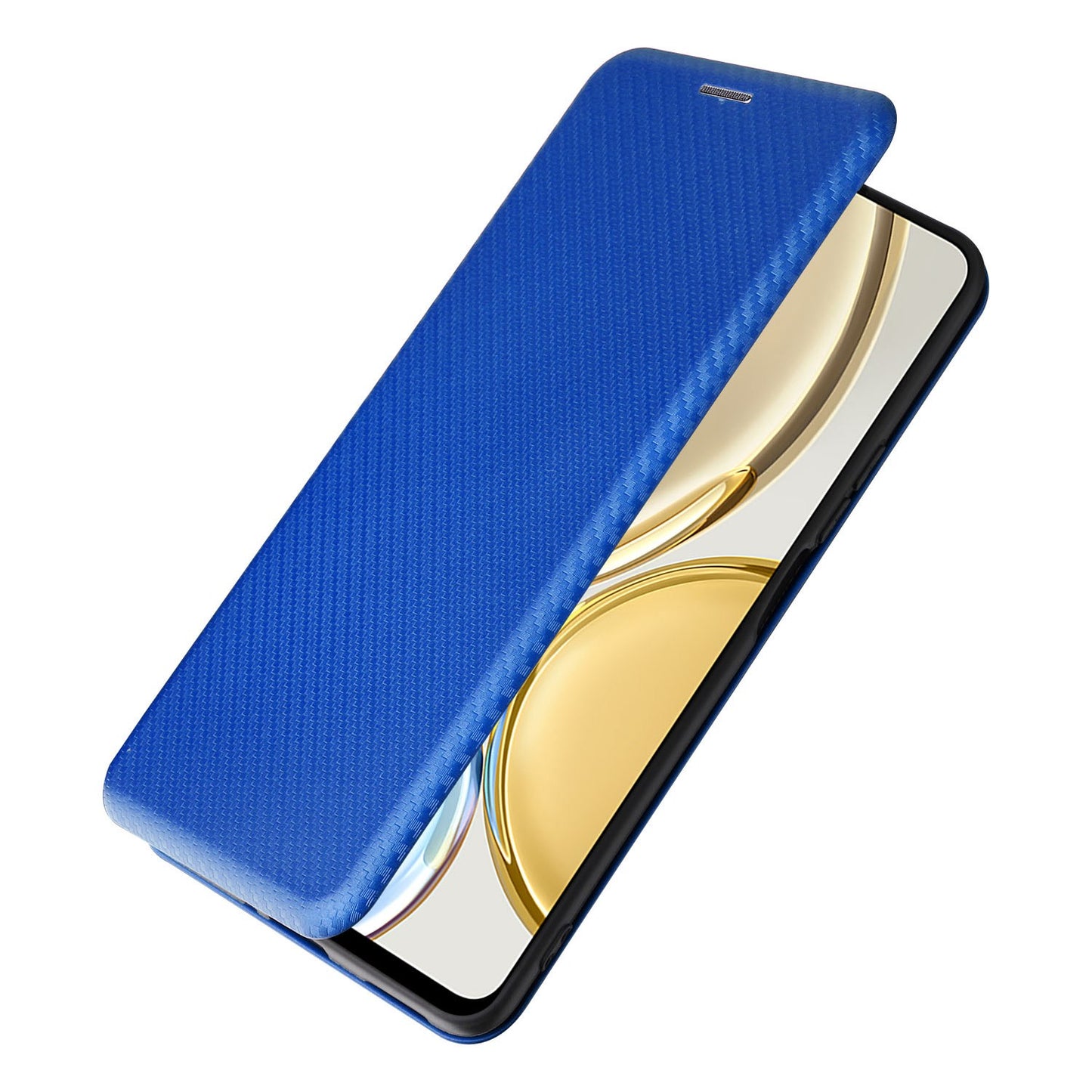 For Honor X9 5G/X30/Magic4 Lite 5G Carbon Fiber Texture PU Leather Soft TPU Folio Flip Cover Card Slot Stand Magnetic Auto-absorbed Case