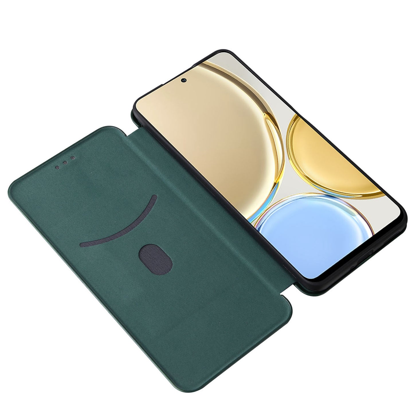 For Honor X9 5G/X30/Magic4 Lite 5G Carbon Fiber Texture PU Leather Soft TPU Folio Flip Cover Card Slot Stand Magnetic Auto-absorbed Case