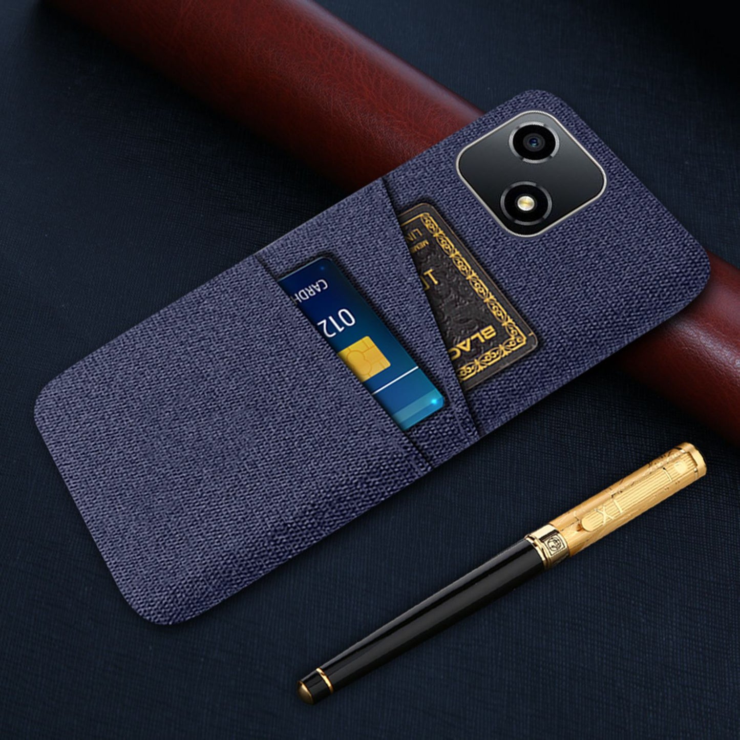 For Honor Play 30 5G Anti-scratch Phone Case Cloth Texture Shockproof Dual Card Slots PC Protective Cover