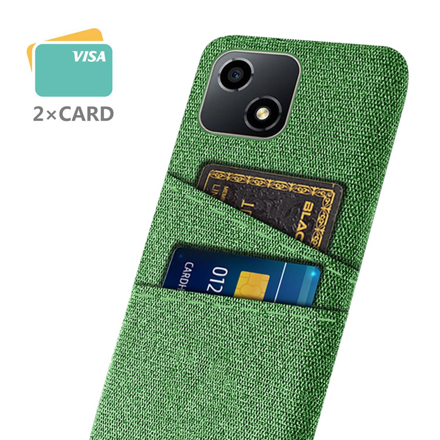 For Honor Play 30 5G Anti-scratch Phone Case Cloth Texture Shockproof Dual Card Slots PC Protective Cover