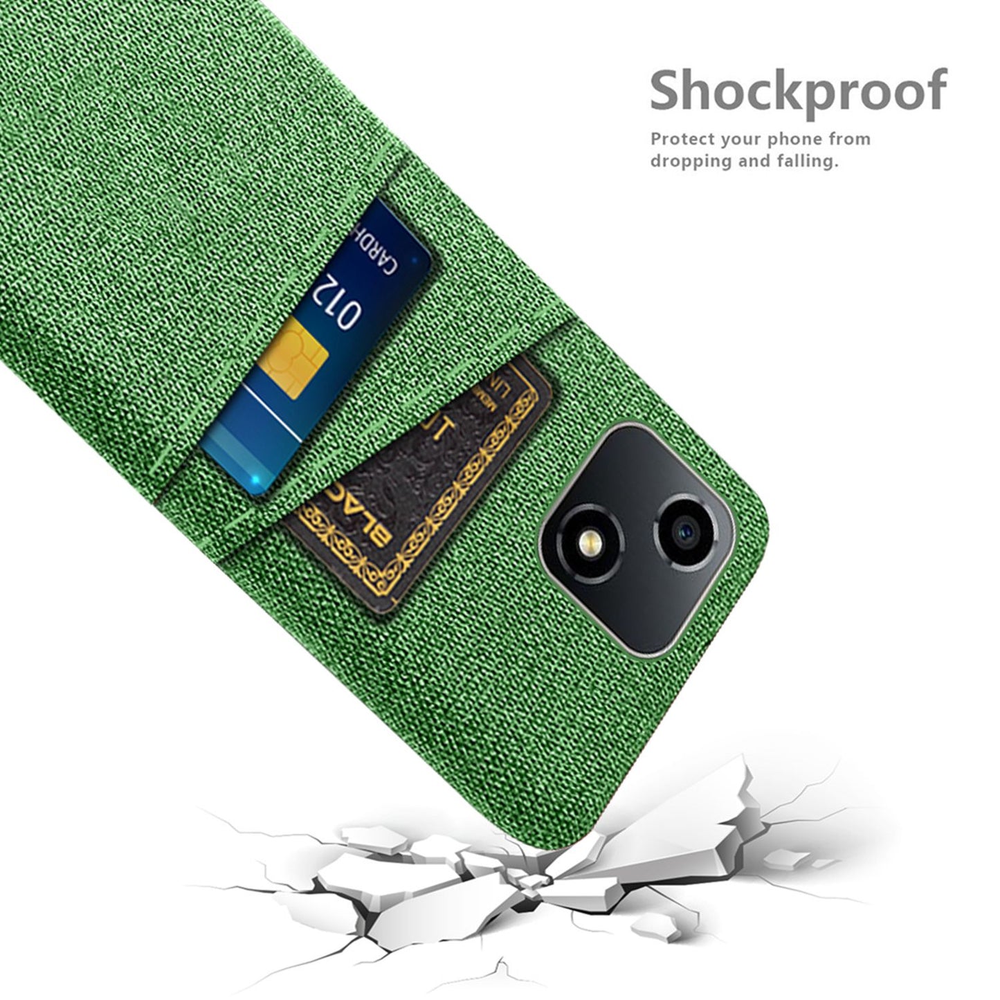For Honor Play 30 5G Anti-scratch Phone Case Cloth Texture Shockproof Dual Card Slots PC Protective Cover