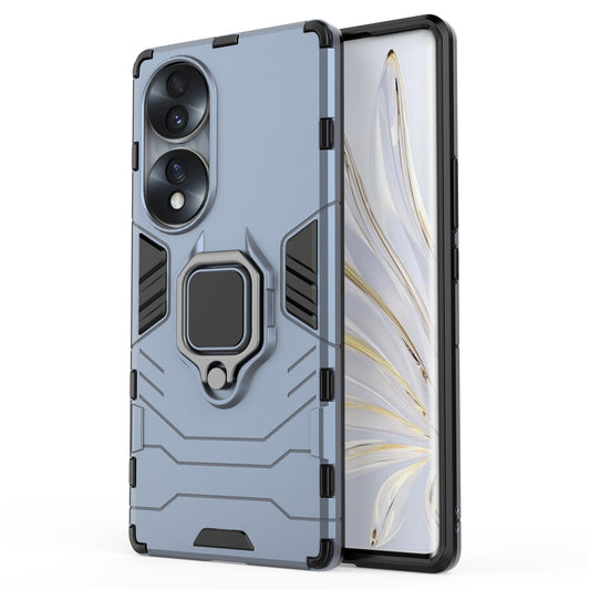 For Honor 70 5G TPU+PC Anti-fall Protective Phone Case Military Grade Armor Ring Holder Kickstand Back Shell