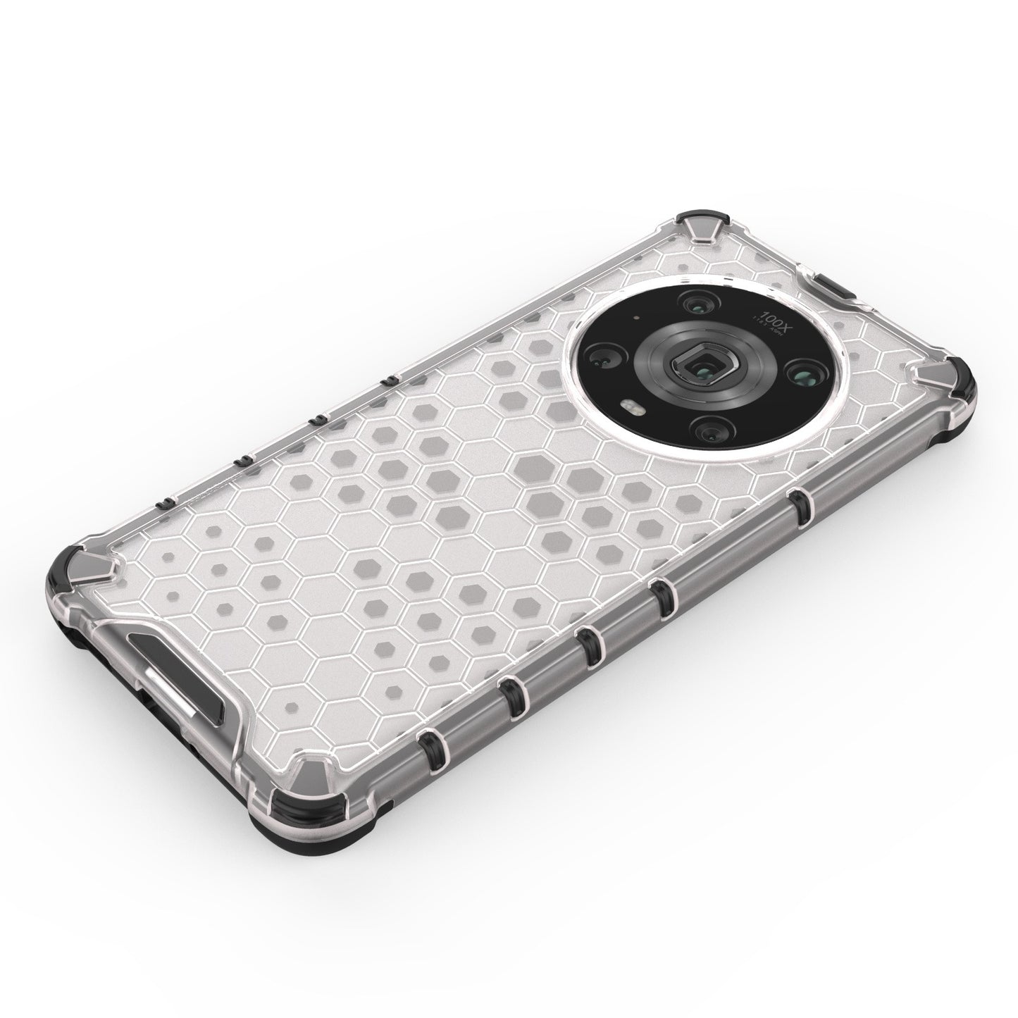 For Honor Magic4 Pro 5G Honeycomb Hybrid Series Heat Dissipation Case Soft TPU + Hard PC Shock-Absorption Phone Cover