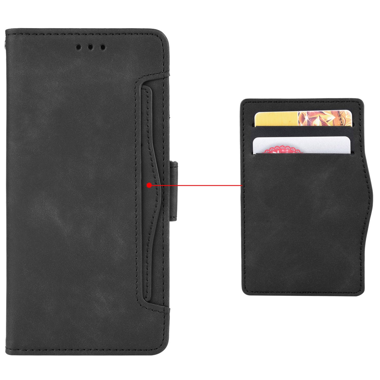 For Huawei nova Y70 4G/nova Y70 Plus 4G Anti-wear PU Leather Case Wallet Stand Anti-shock Phone Cover with Multiple Card Slots