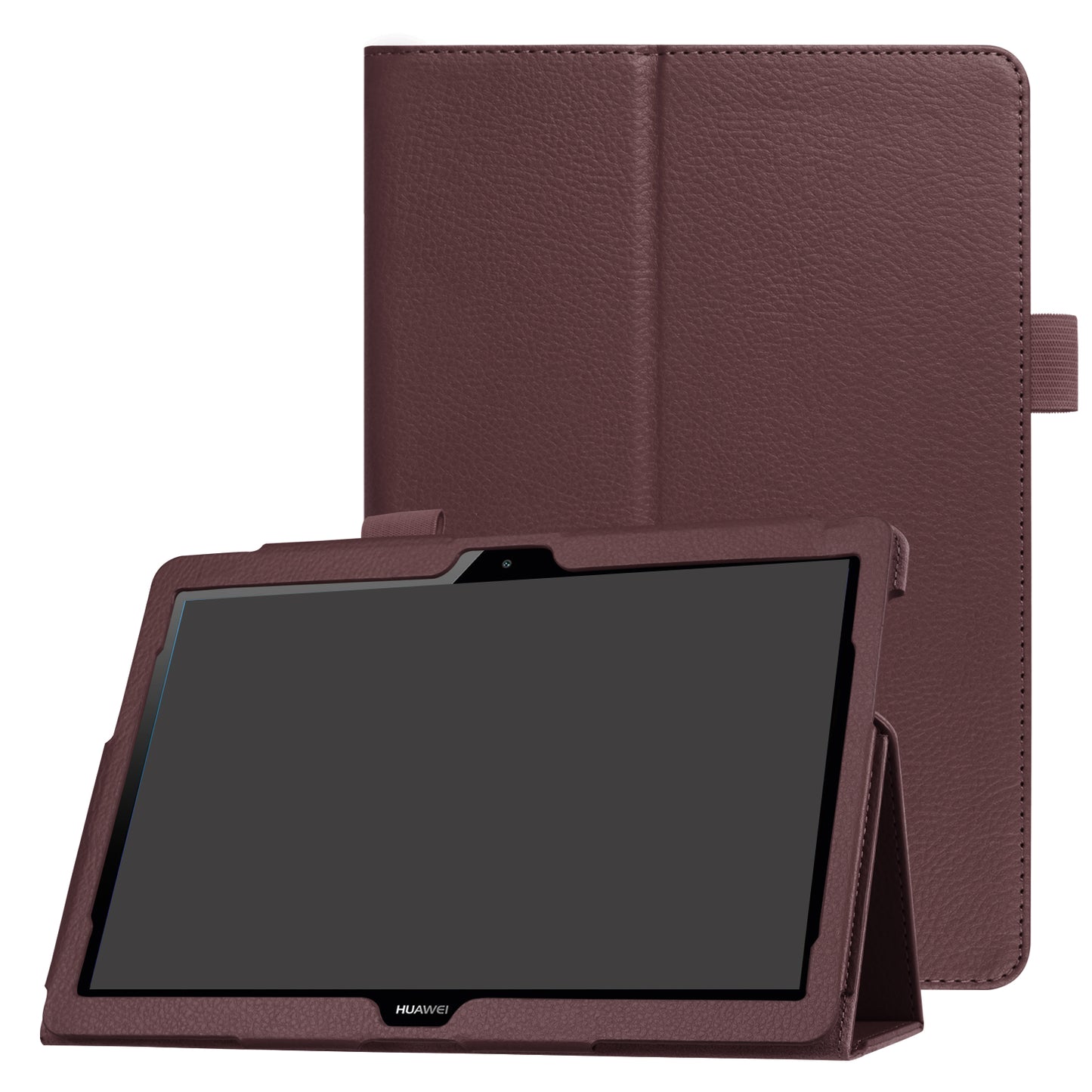 For Huawei MediaPad T3 10 Anti-Scratch Stylish Shockproof Litchi Skin Leather Case with Supporting Stand