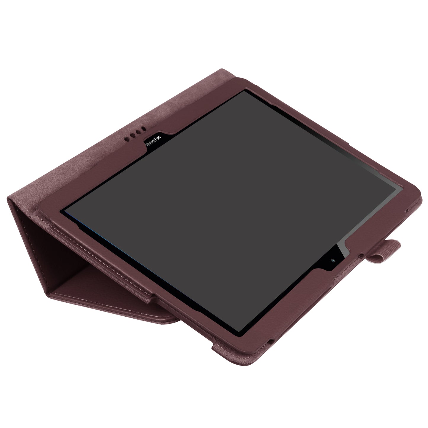 For Huawei MediaPad T3 10 Anti-Scratch Stylish Shockproof Litchi Skin Leather Case with Supporting Stand