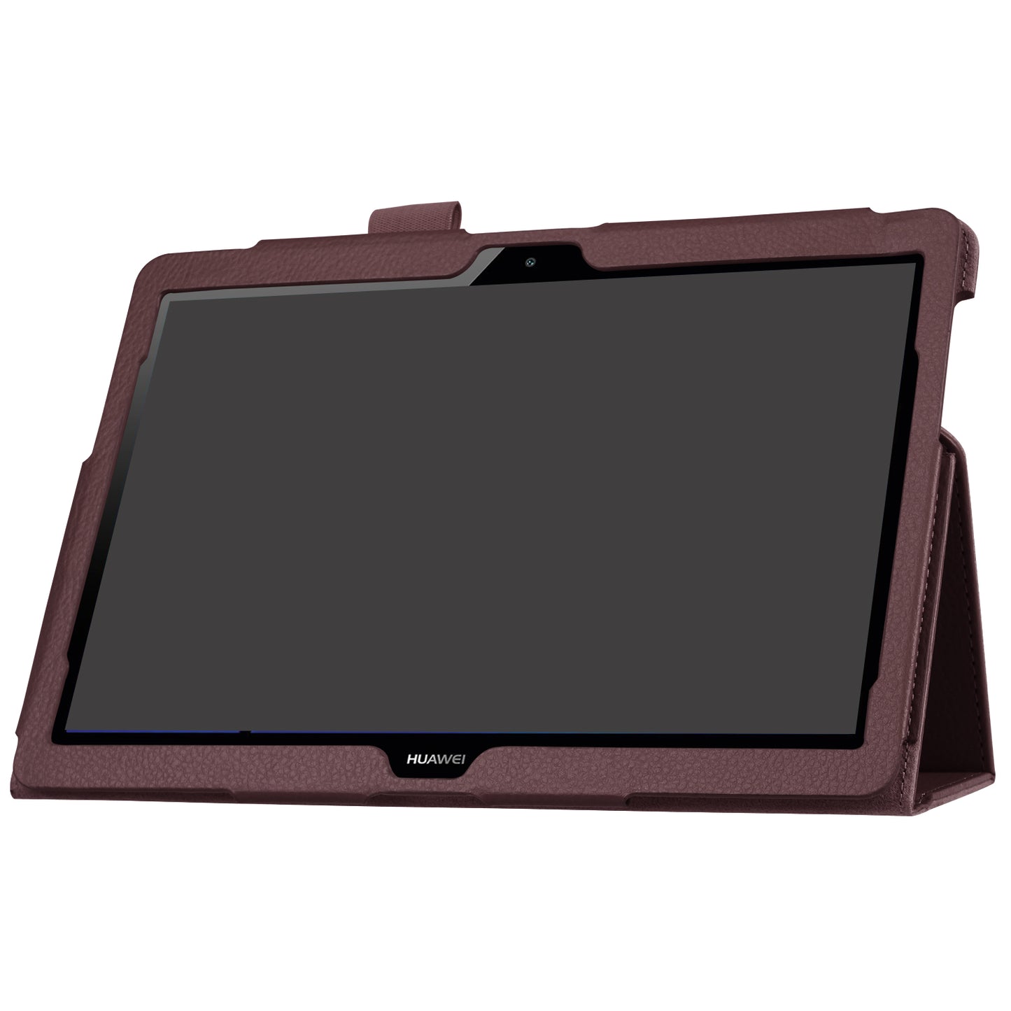 For Huawei MediaPad T3 10 Anti-Scratch Stylish Shockproof Litchi Skin Leather Case with Supporting Stand