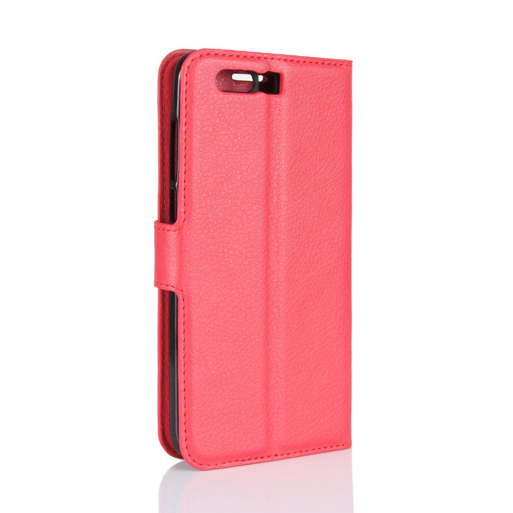For Huawei Honor 9 Litchi Texture PU Leather Wallet Stand Phone Case Shell