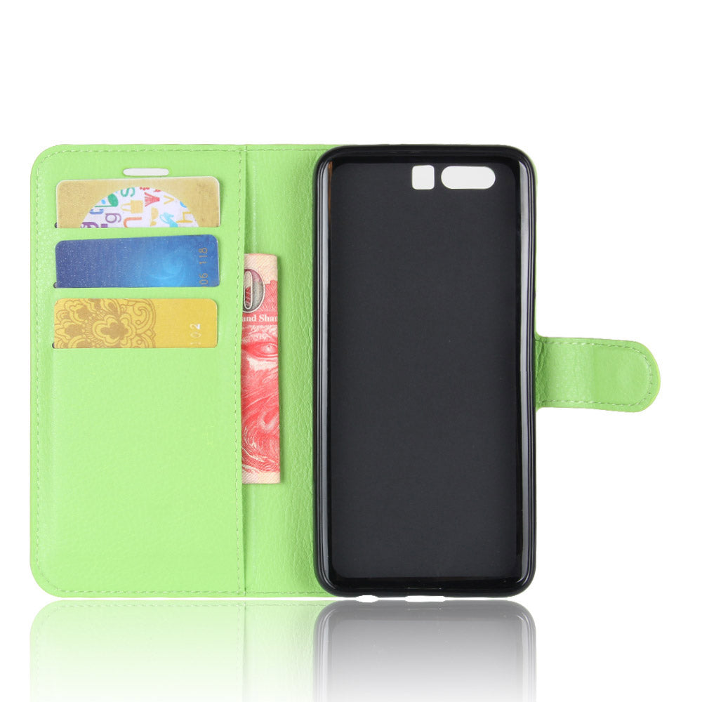 For Huawei Honor 9 Litchi Texture PU Leather Wallet Stand Phone Case Shell