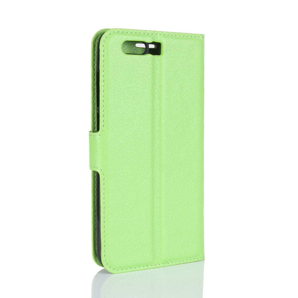 For Huawei Honor 9 Litchi Texture PU Leather Wallet Stand Phone Case Shell