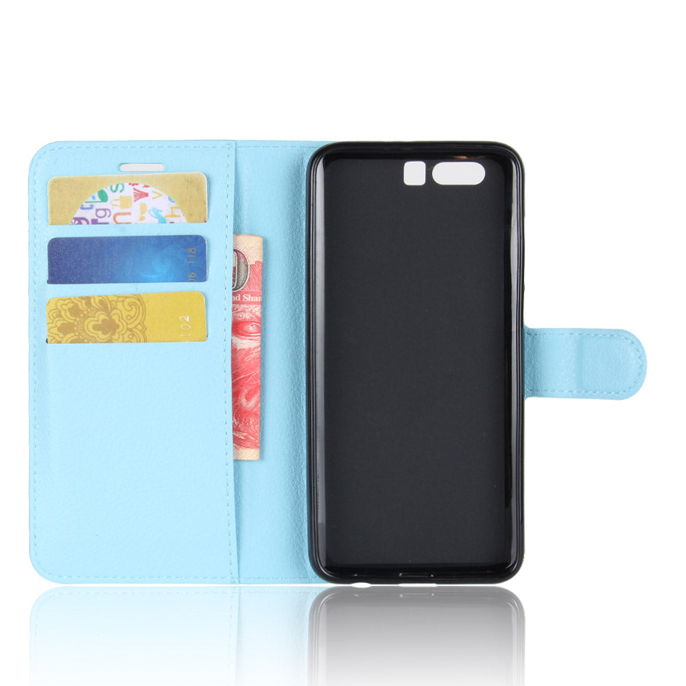 For Huawei Honor 9 Litchi Texture PU Leather Wallet Stand Phone Case Shell