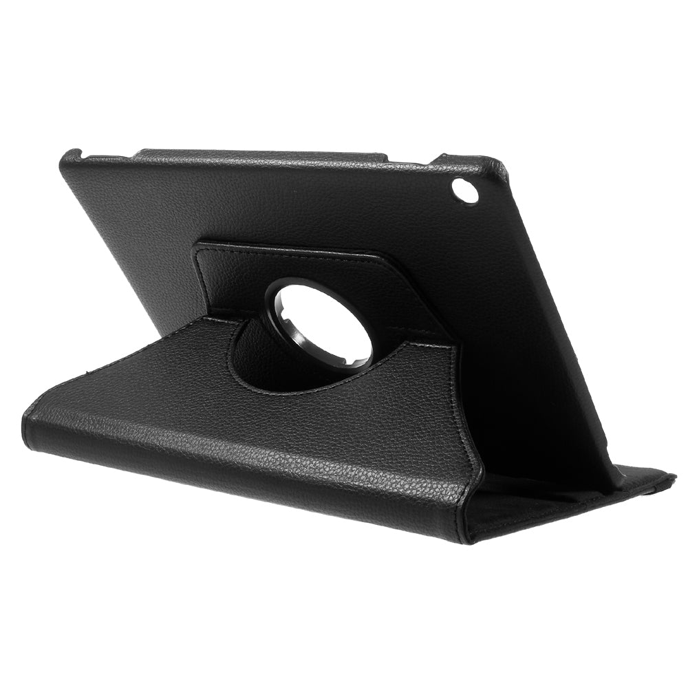 For Huawei MediaPad M3 Lite 10 (10.1 Inch) Litchi Grain 360 Degree Rotary Stand Leather Case