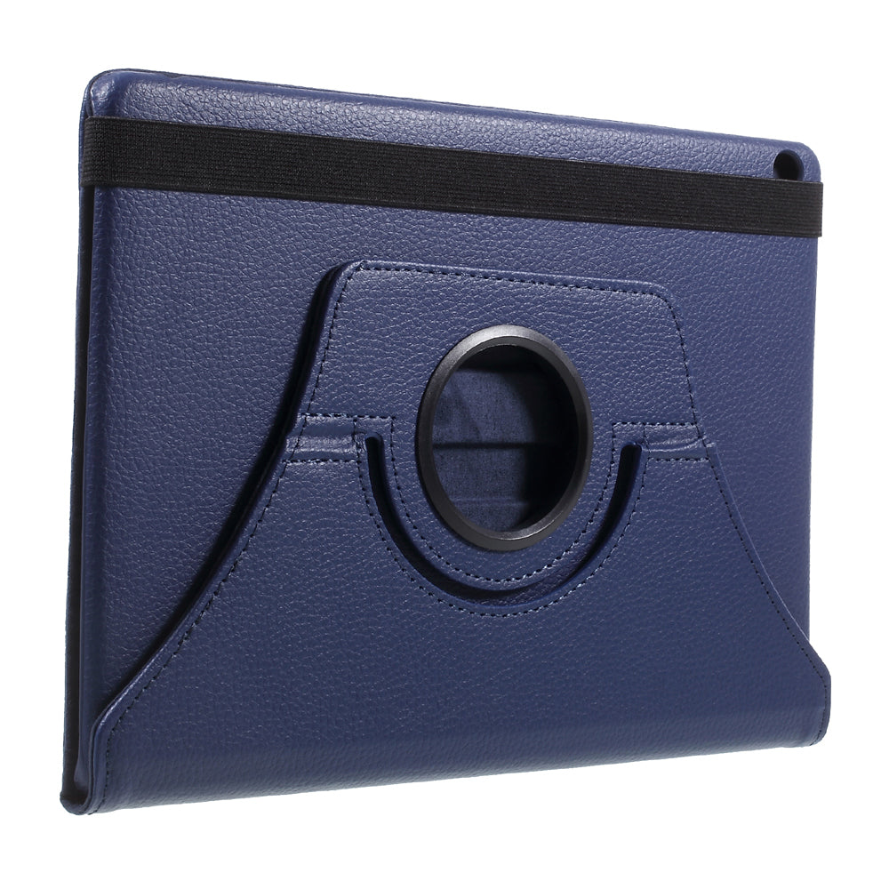 For Huawei MediaPad M3 Lite 10 (10.1 Inch) Litchi Grain 360 Degree Rotary Stand Leather Case