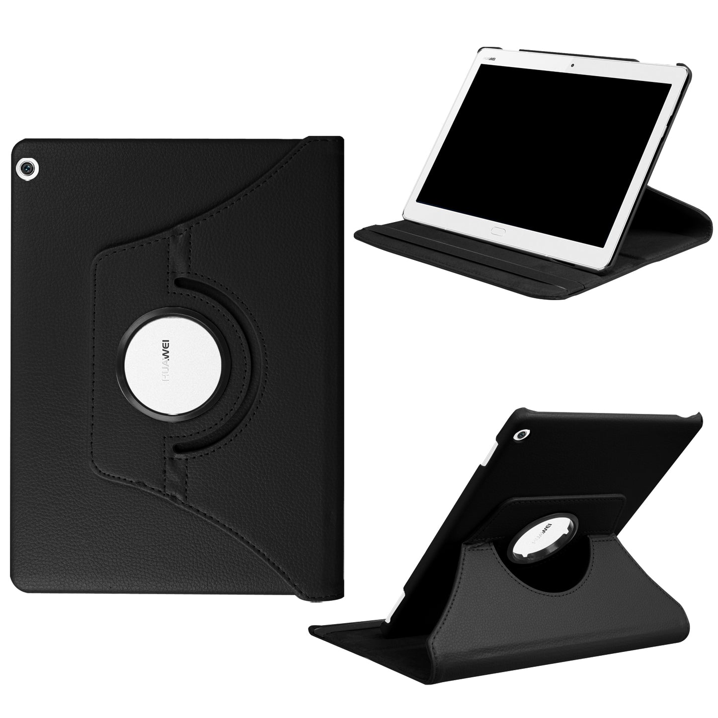 Litchi Grain Smart Leather Stand Tablet Case with Elastic Band for Huawei MediaPad M3 Lite 10