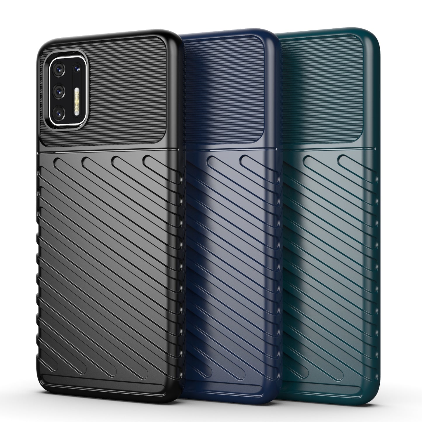 Thunder Series Twill Texture Thickened TPU Protective Cover Case for Motorola Moto G Stylus 4G (2021)