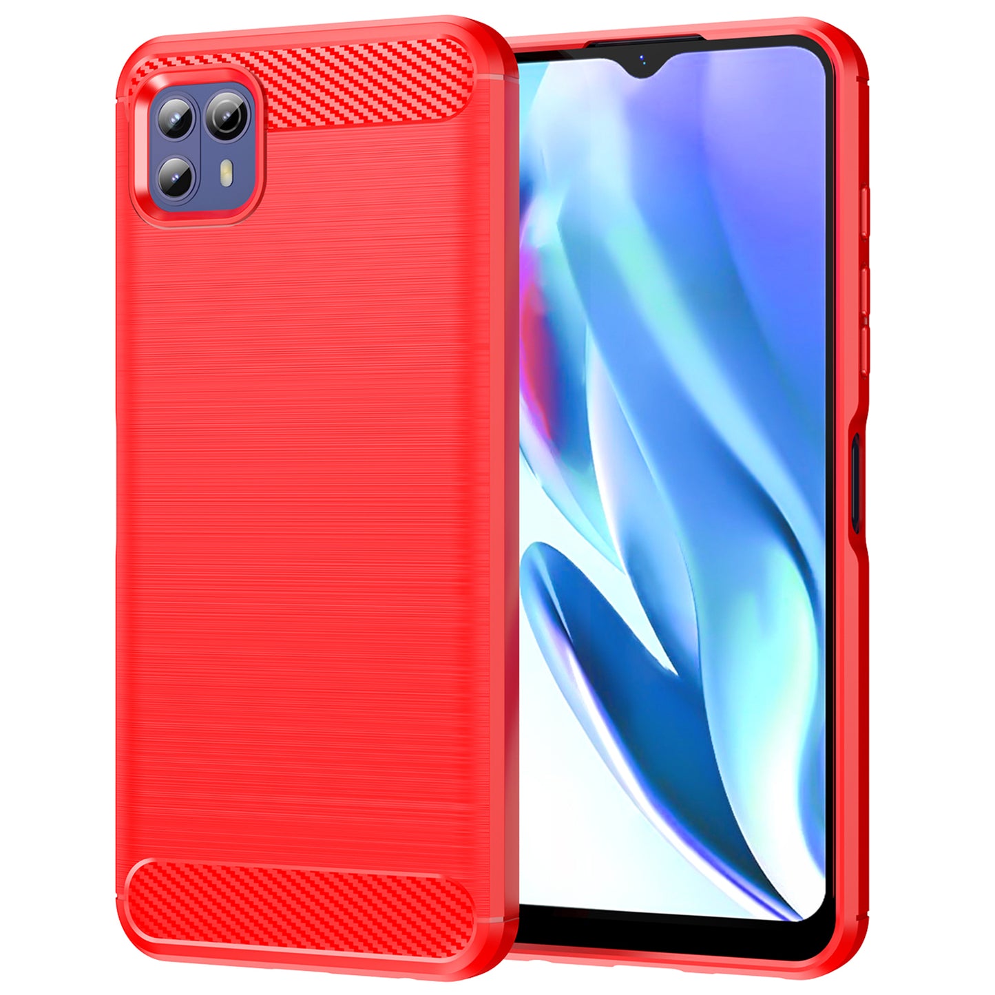 1.8mm Ultra Thin Flexible TPU Case Carbon Fiber Texture Drop-Proof Anti-Fall Air Bag Phone Cover with Brushed Surface for Motorola Moto G50 5G