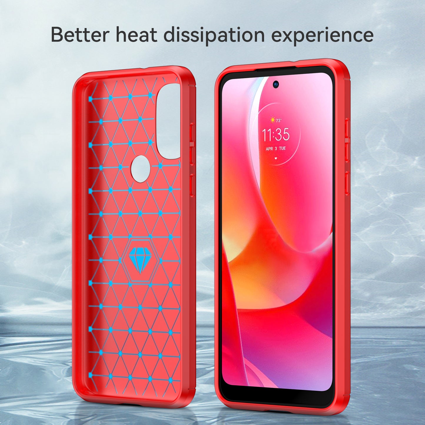 1.8mm Carbon Fiber Texture TPU Case Brushed Surface Super Flexible Buffering Phone Cover for Motorola Moto G Power (2022)