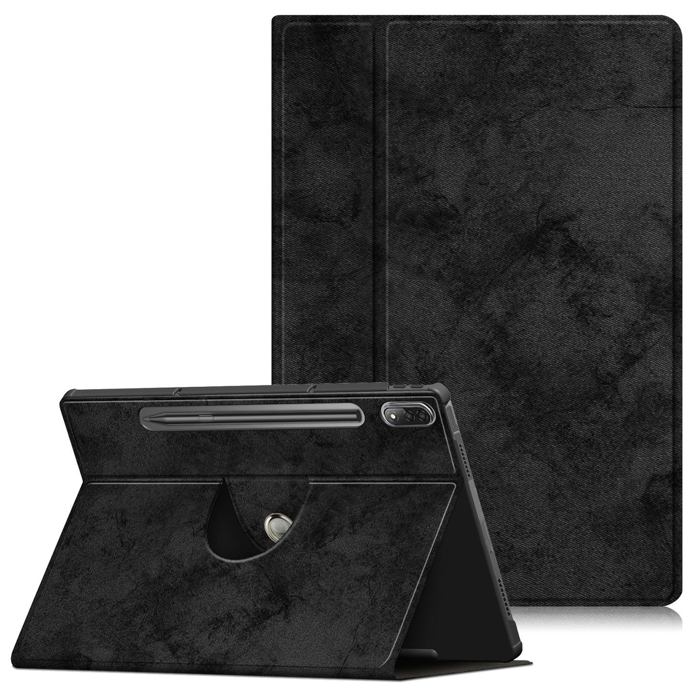 For Lenovo Tab P12 Pro 12.6 inch PU Leather Rotary Stand Tablet Case with Auto Wake/Sleep