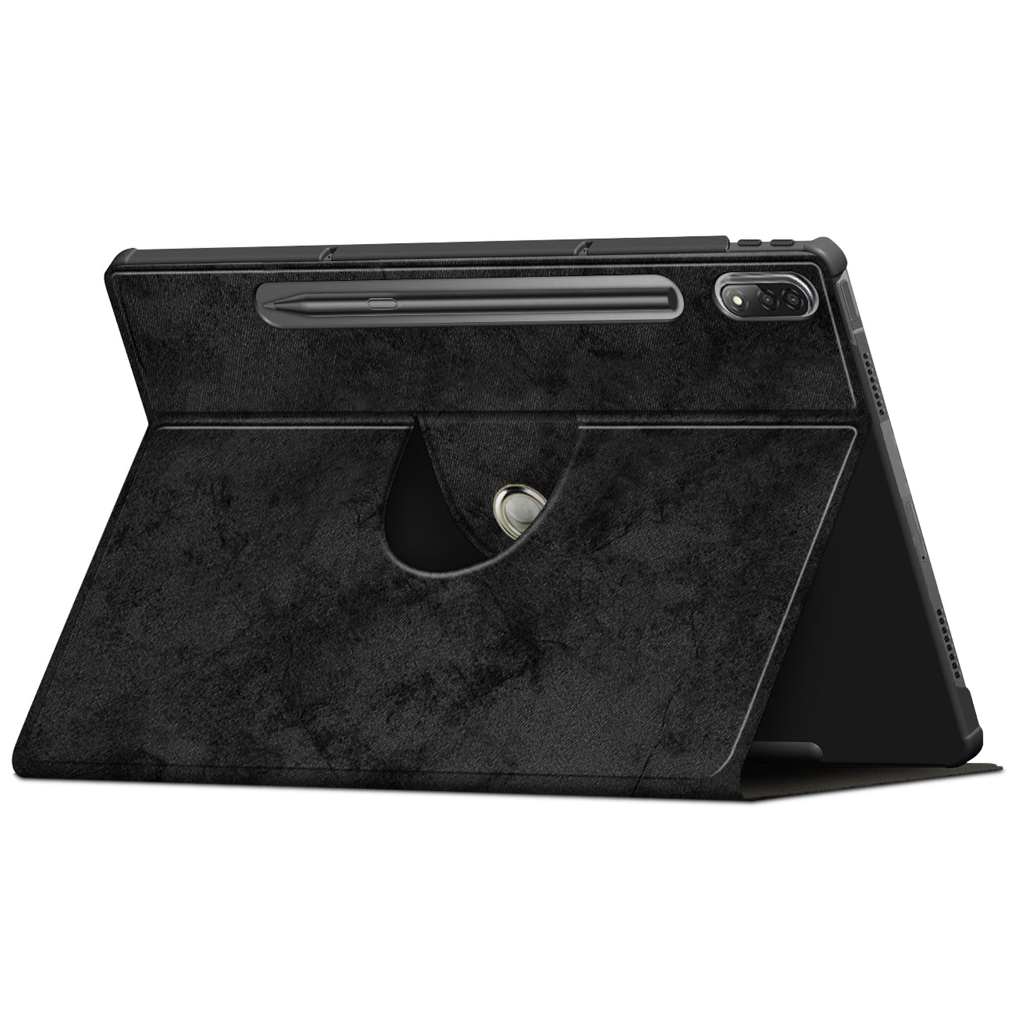 For Lenovo Tab P12 Pro 12.6 inch PU Leather Rotary Stand Tablet Case with Auto Wake/Sleep