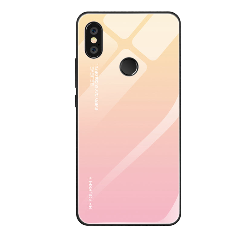 Gradient Glass + TPU + PC Hybrid Back Case for Xiaomi Redmi Note 5 Pro
