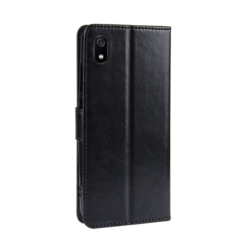 Crazy Horse Texture Leather Stand Wallet Phone Shell for Xiaomi Redmi 7A