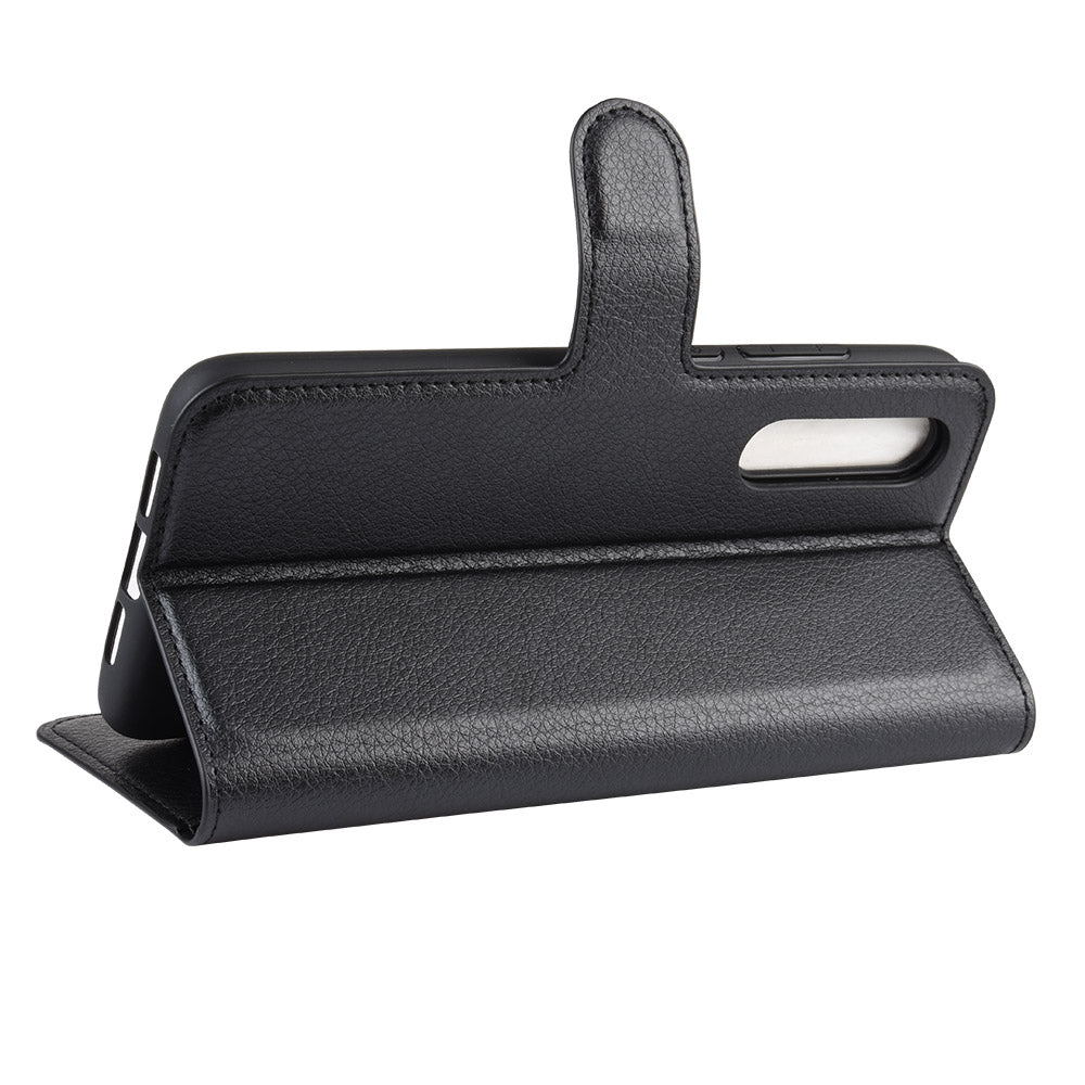 Litchi Skin Leather Wallet Stand Cell Phone Case for Xiaomi Mi CC9e/Mi A3