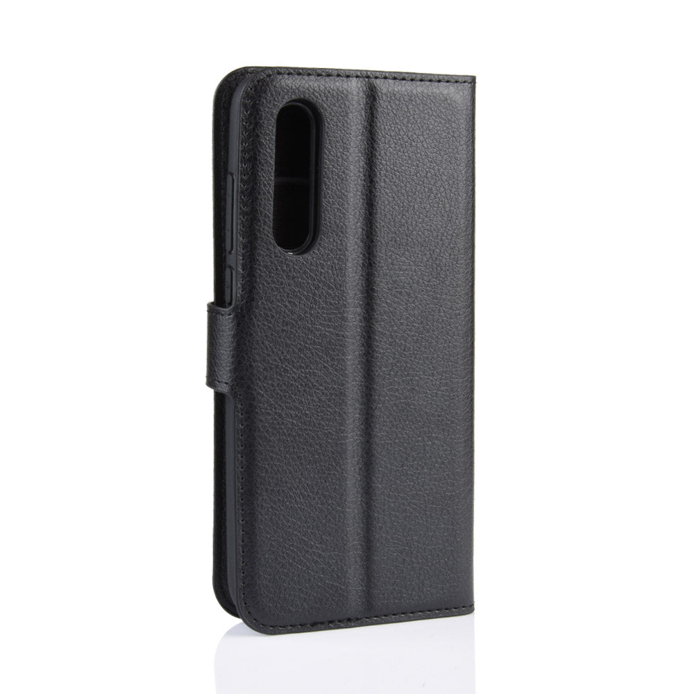 Litchi Skin Leather Wallet Stand Cell Phone Case for Xiaomi Mi CC9e/Mi A3