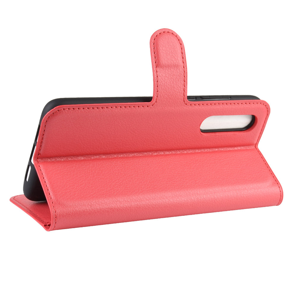 Litchi Skin Leather Wallet Stand Cell Phone Case for Xiaomi Mi CC9e/Mi A3