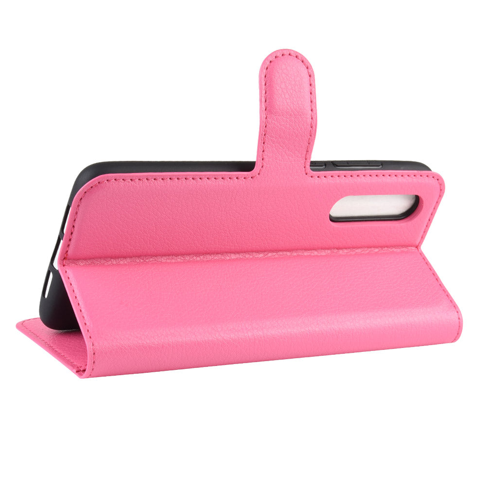 Litchi Skin Leather Wallet Stand Cell Phone Case for Xiaomi Mi CC9e/Mi A3