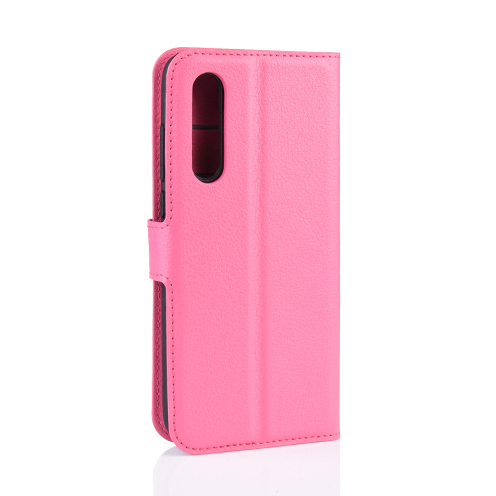 Litchi Skin Leather Wallet Stand Cell Phone Case for Xiaomi Mi CC9e/Mi A3