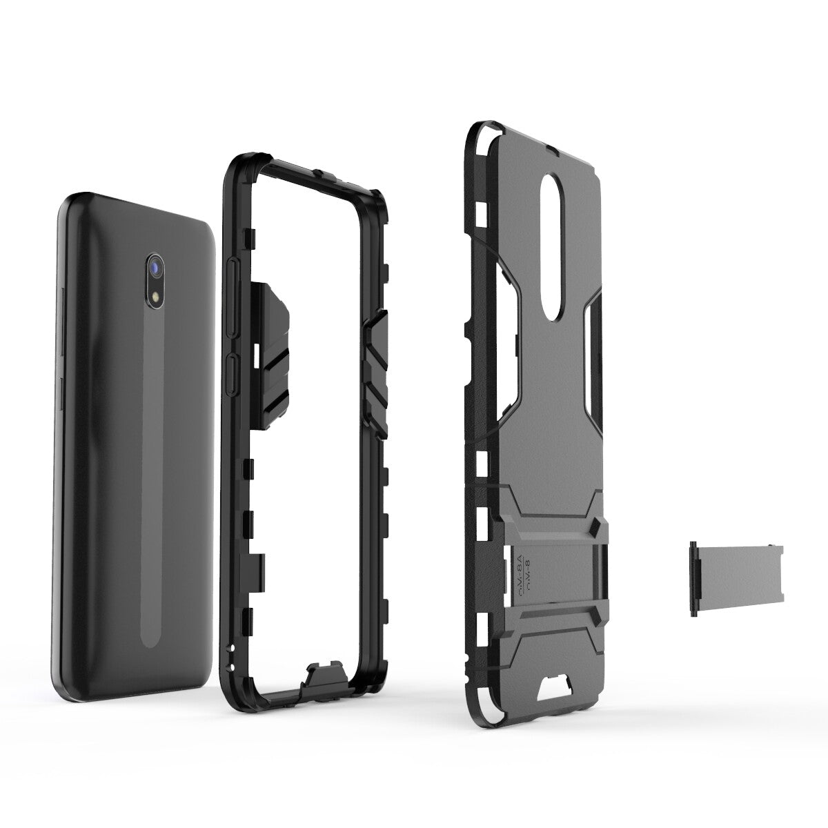 2-in-1 Plastic + TPU Phone Shell with Kickstand for Xiaomi Redmi 8A