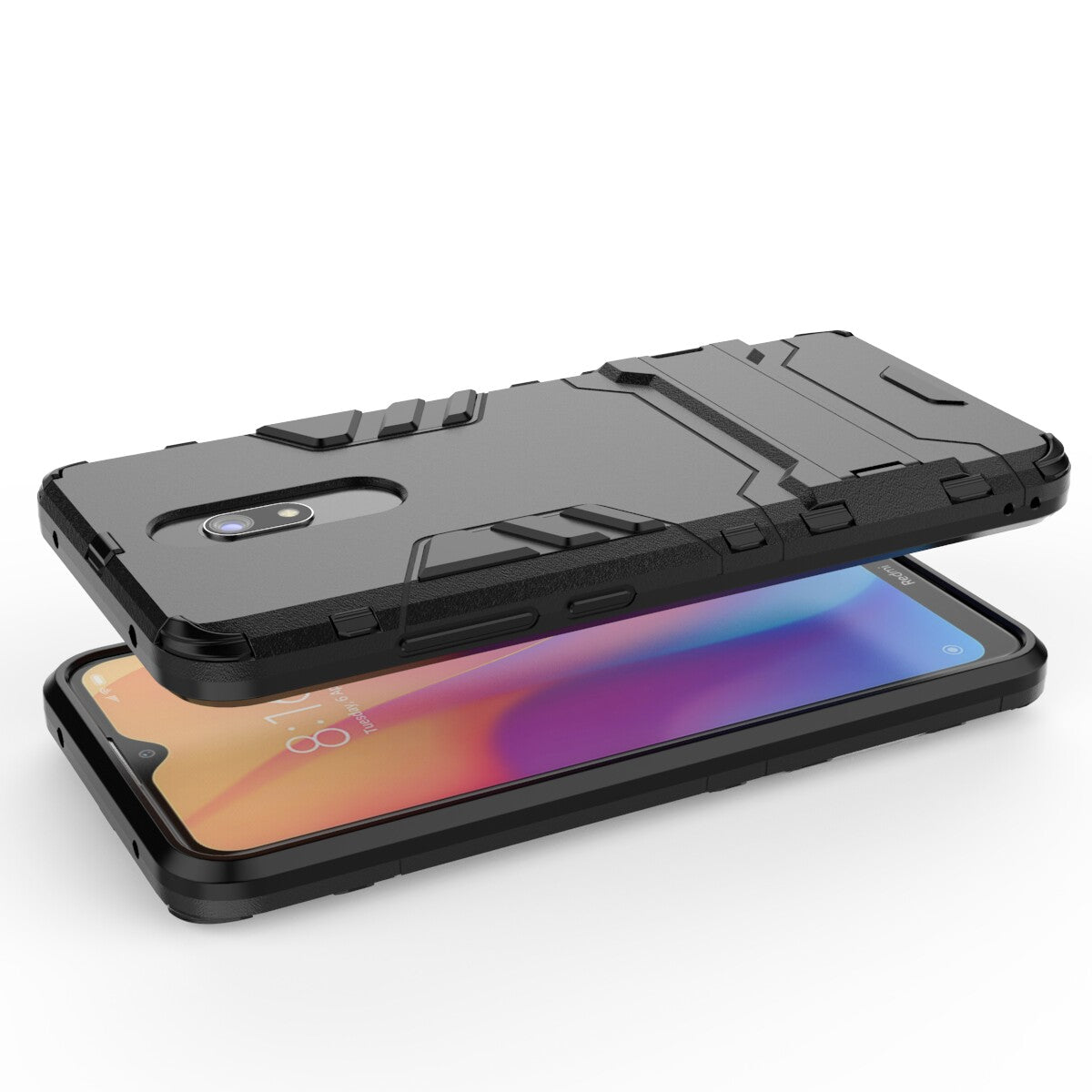2-in-1 Plastic + TPU Phone Shell with Kickstand for Xiaomi Redmi 8A