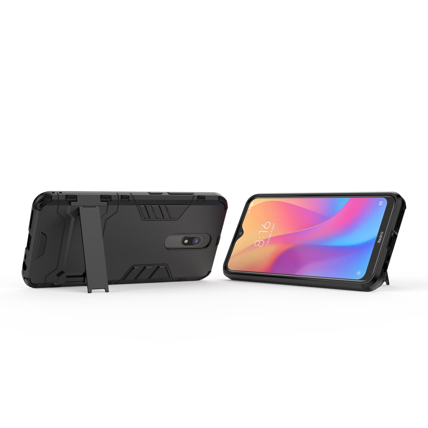 2-in-1 Plastic + TPU Phone Shell with Kickstand for Xiaomi Redmi 8A