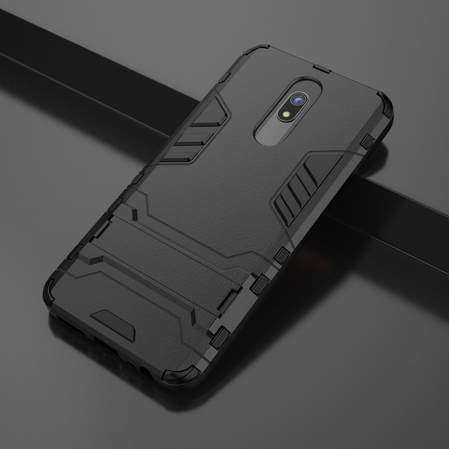 2-in-1 Plastic + TPU Phone Shell with Kickstand for Xiaomi Redmi 8A